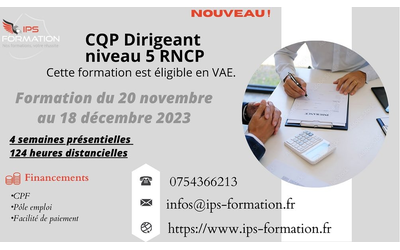 CQP Dirigeant niveau 5 RNCP